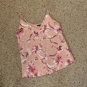 NWOT Pink Clover Button Up Floral Tank, L
